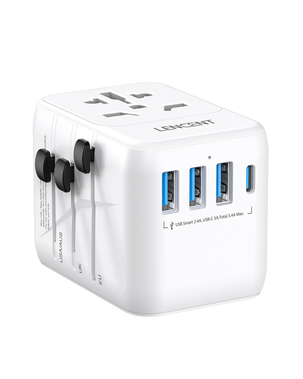 LENCENT PA048W C3U Adaptador de Viaje Universal, Cargador Internacional