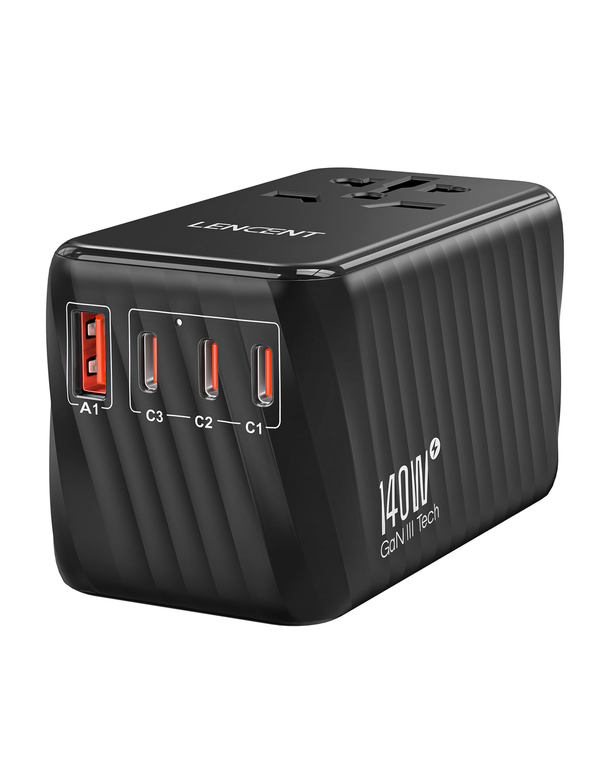 LENCENT PA058B 140W Universal Travel Adapter, International Plug Adaptor