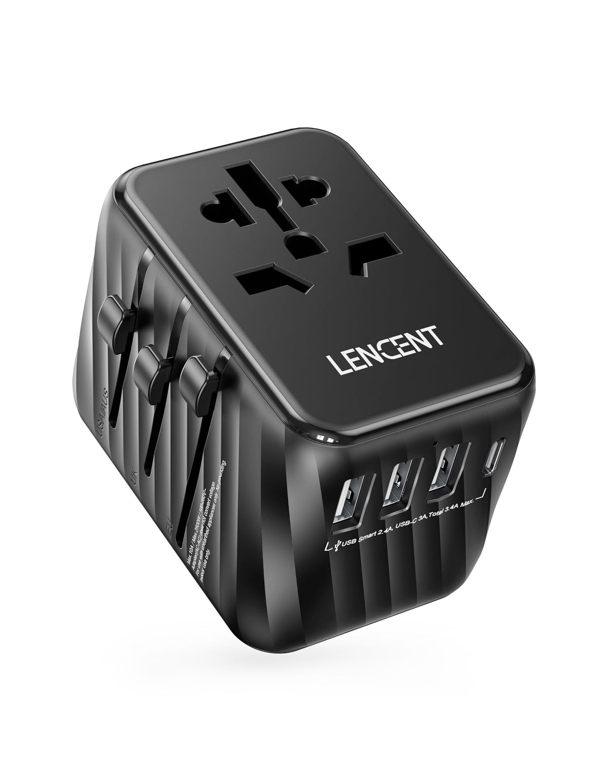 LENCENT PA058B C3U Universal Travel Adapter Worldwide Travel Plug