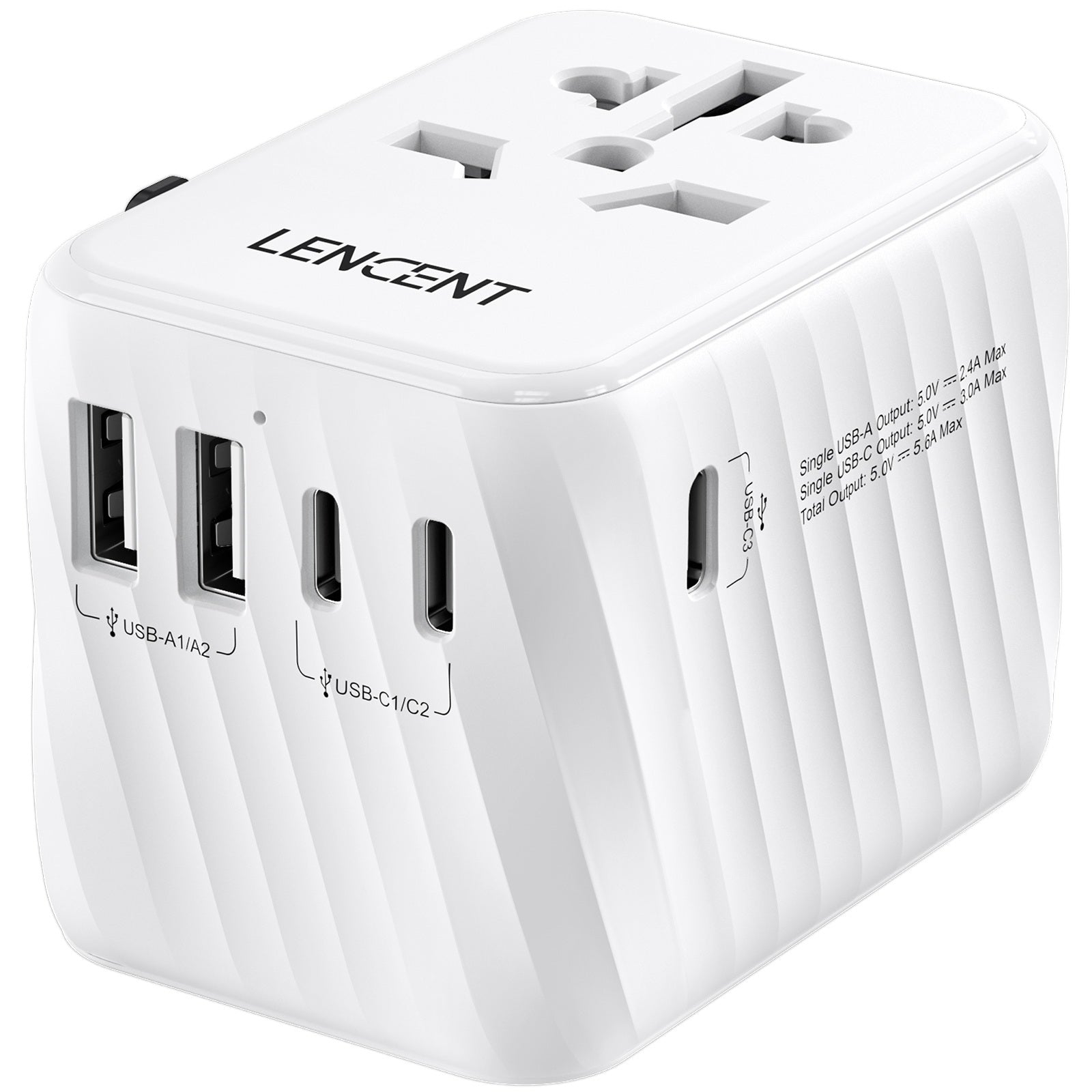 LENCENT Universal Travel Power Adapter, International AC Plug Adaptor