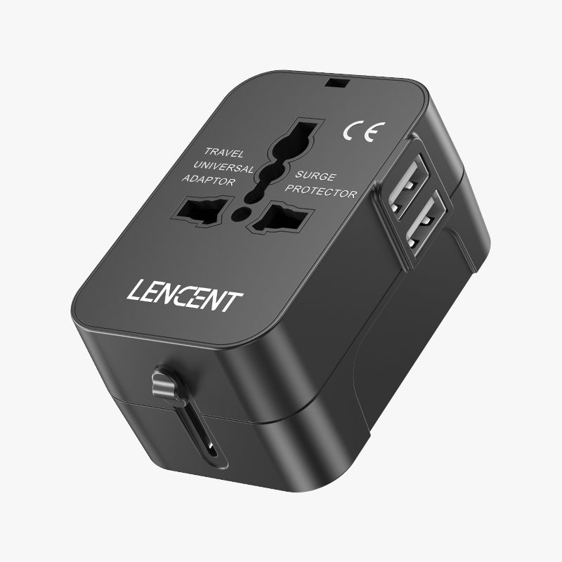 LENCENT International Travel Adapter Black