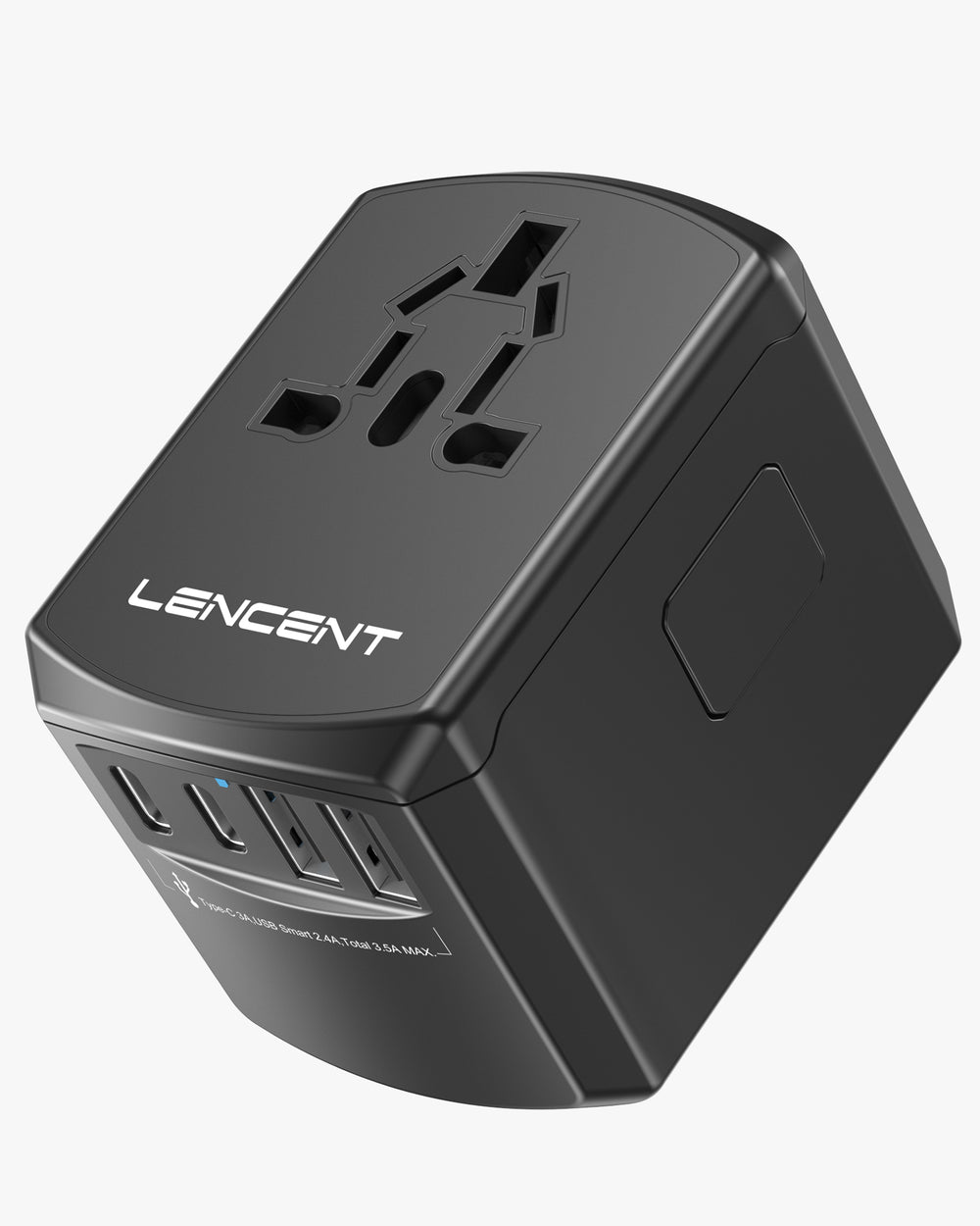 LENCENT Universal Travel Power Adapter, International AC Plug Adapter, 2A2C Wall Charger - LencentComputers & Accessories