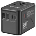 LENCENT Universal Travel Adapter, GaN III 65W Travel Charger, USA/UK/EU/AUS